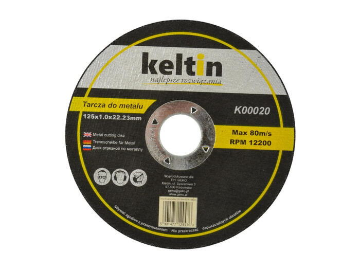 Keltin metāla griešanas asmens 125x1.0mm