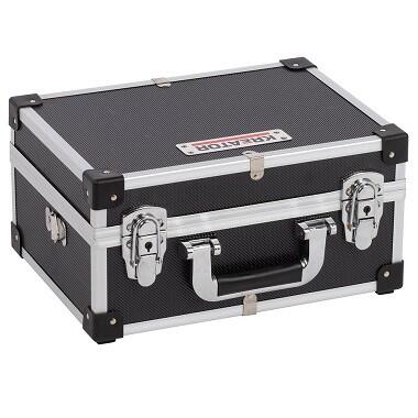 KREATOR Alumīnija instrumentu koferis 320x230x155mm, melns
