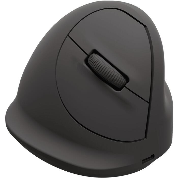 Fellowes Breyta vertikālā bezvadu pele 100143579, 1600 DPI, Bluetooth + USB Type-C, optiskā, ergonomiskā, labročiem, melna (100143579)