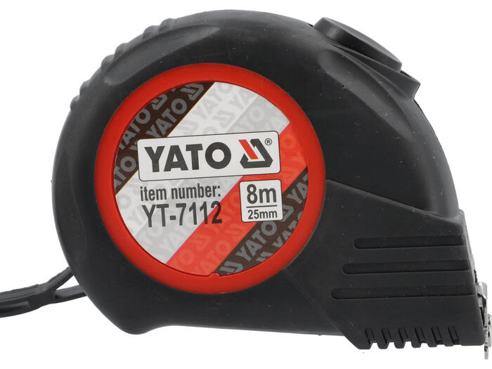 Yato YT-7112 Mērlente, 8m, 25mm, tērauds