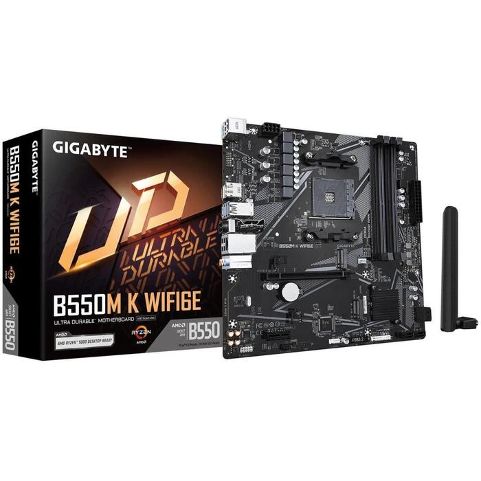 Mainboard|GIGABYTE|AMD B550|Socket AM4|micro ATX|RAM DDR4-SDRAM|4xSlots|Wi-Fi Yes|Bluetooth