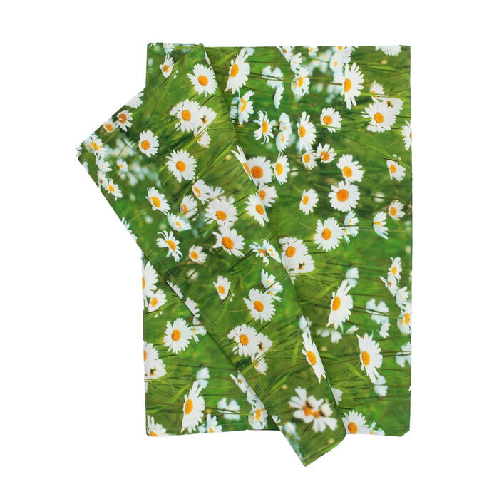 HOME4YOU Galdautiņš HOLLY 43x116cm, margrietiņas P0003413