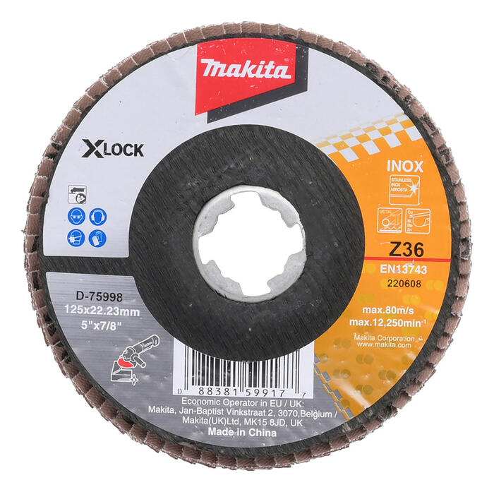 Lameļu slīpdisks X-Lock, 125 mm, Z36