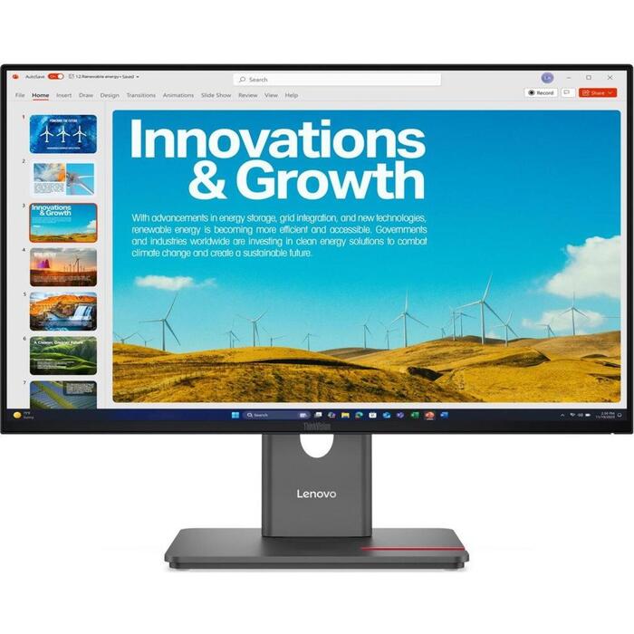 Lenovo ThinkVision P24QD-40 64B1GAT1EU, 23.8", IPS, 2560 x 1440, 120 Гц, 6 мс, 300 кд/м², 1 HDMI, KVM переключатель (64B1GAT1EU)