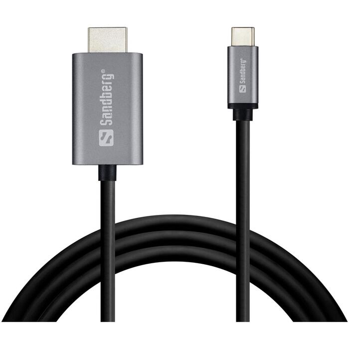 Sandberg 136-21 USB-C-HDMI kabelis, 2m, 4K