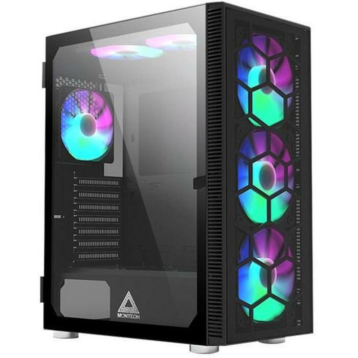 Montech Kaste X3GLASS(B), Midi Tower, 3x140mm