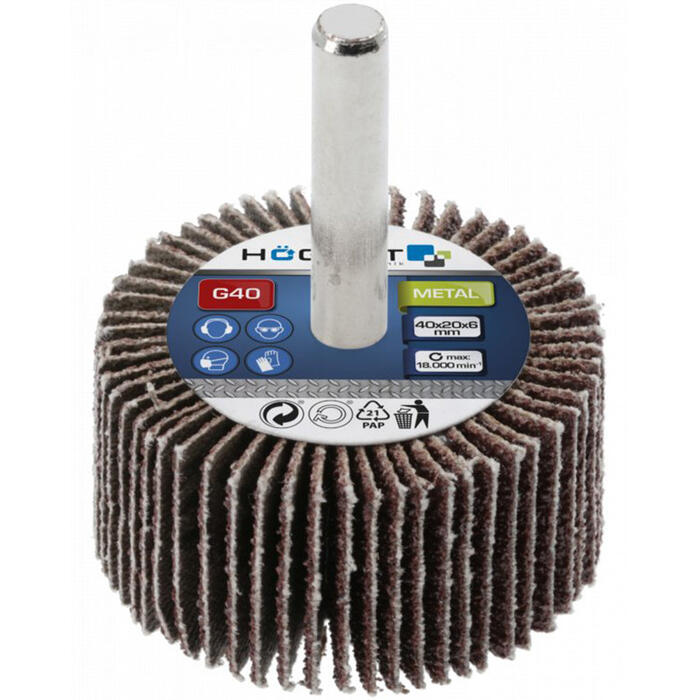 Lapiņu slīpdisks 40x20x6 G60, HT8D002 HOGERT