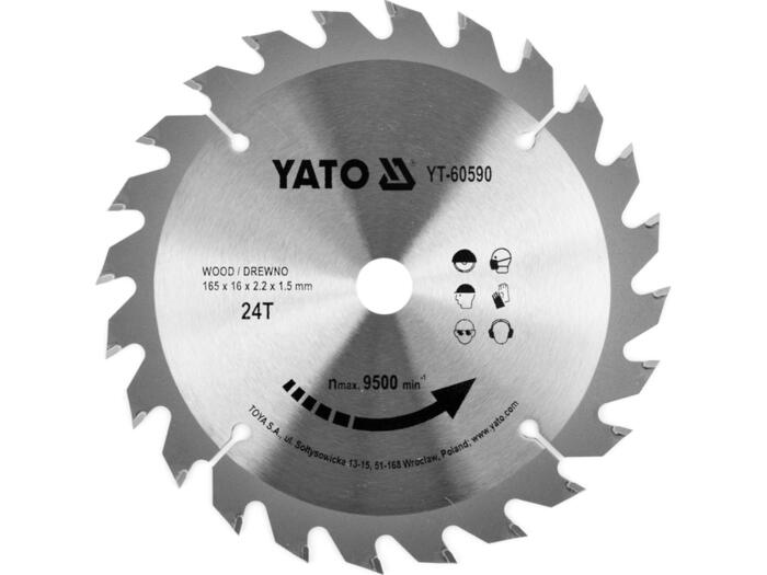 Yato zāģripa YT-60590, 165mm, 16mm, 24