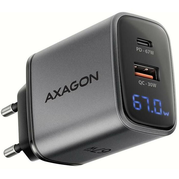 Axagon lādētājs ACU-PQ67D 67W, 2xUSB, PD3