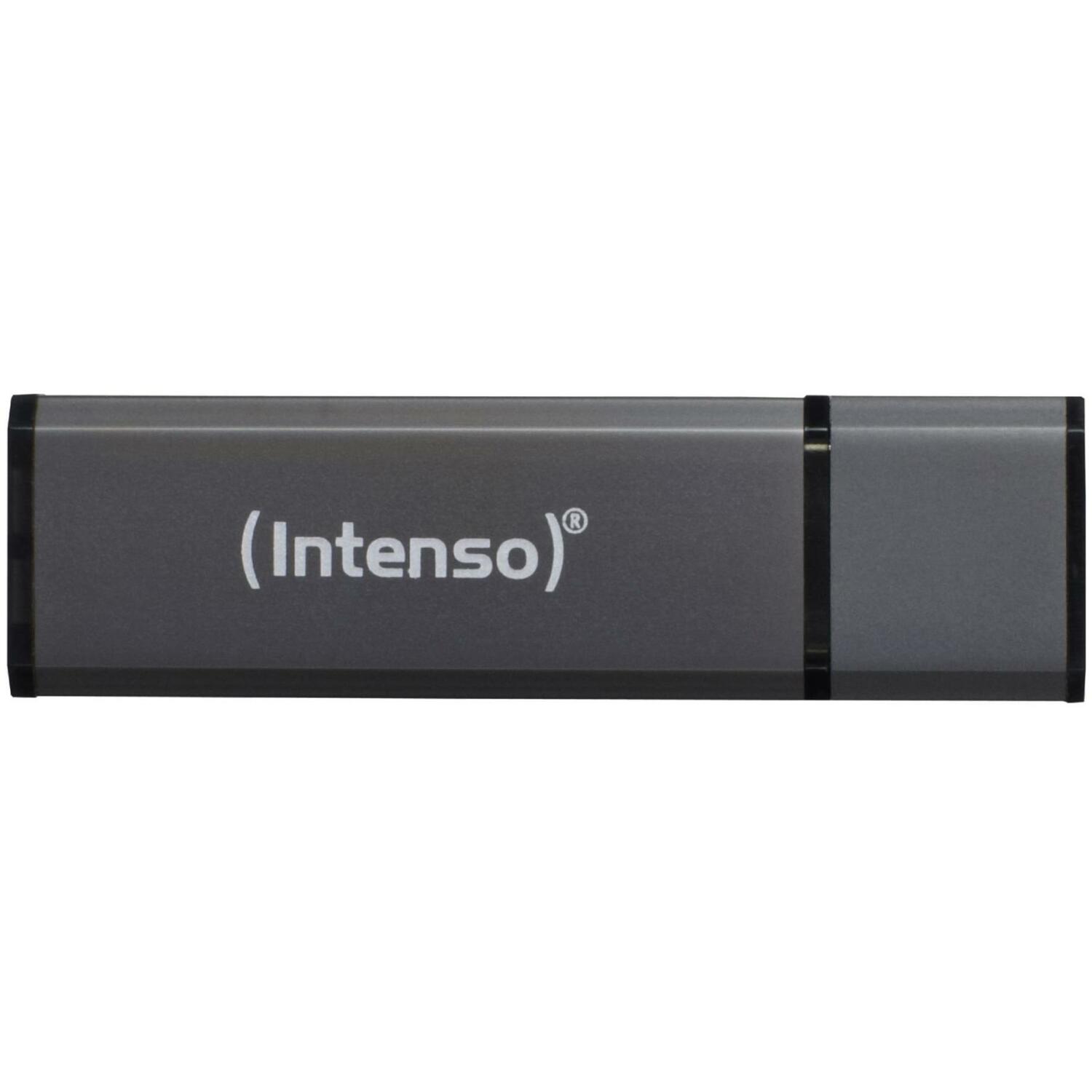 Intenso USB zibatmiņa 3521451 4 GB, USB 2.0, Lasīšanas ātrums 28 MB/s, Rakstīšanas ātrums 6.5 MB/s, Alumīnijs, Melna (3521451)
