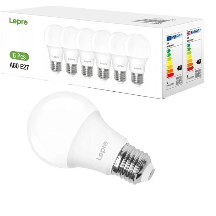 LEPRO 100090-DW-EU-6 LED spuldze, E27, A60