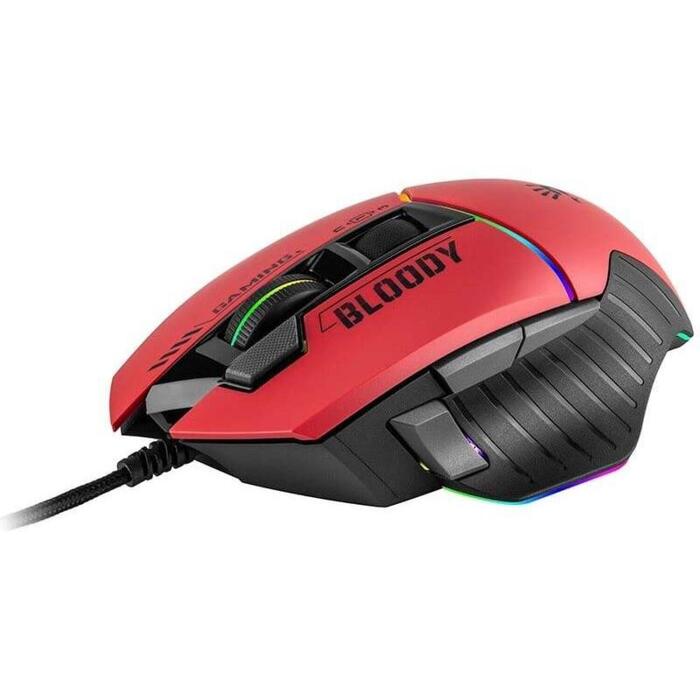 A4Tech Проводная игровая мышь Bloody W95MAX A4TMYS47257, 135mm, 210g, 10 кнопок, 1.8m, 100-12000 DPI, RGB подсветка (A4TMYS47257)
