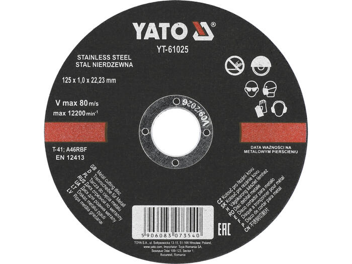 Yato Griezējdisks YT-61025, 125mm, 1.0mm