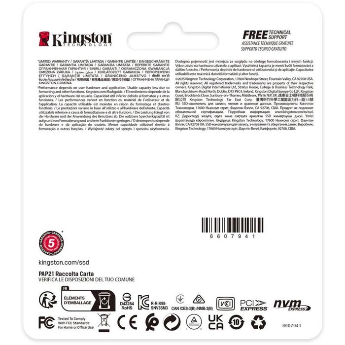 Kingston NV3 SSD SNV3SM3/2T0, 2000 GB
