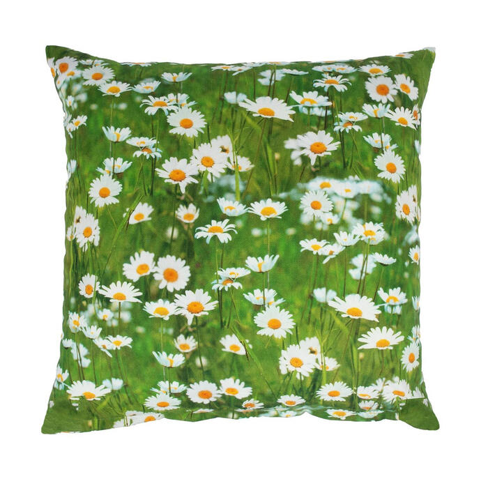 HOME4YOU Spilvens HOLLY 45x45cm, margrietiņas P0069413
