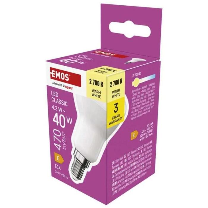 Emos LED spuldze Classic R50 ZQ7E21