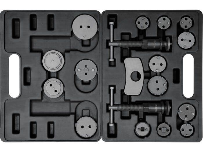 Yato Disku bremžu kluču un suportu servisa instrumentu komplekts YT-0682, 18 gab., oglekļa tērauds, 3/8" (9,5 mm) (YT-0682)