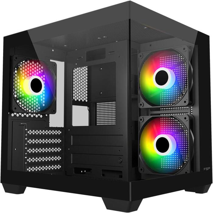 Fsp korpuss S140-BA, Mini-ITX, uATX, melns