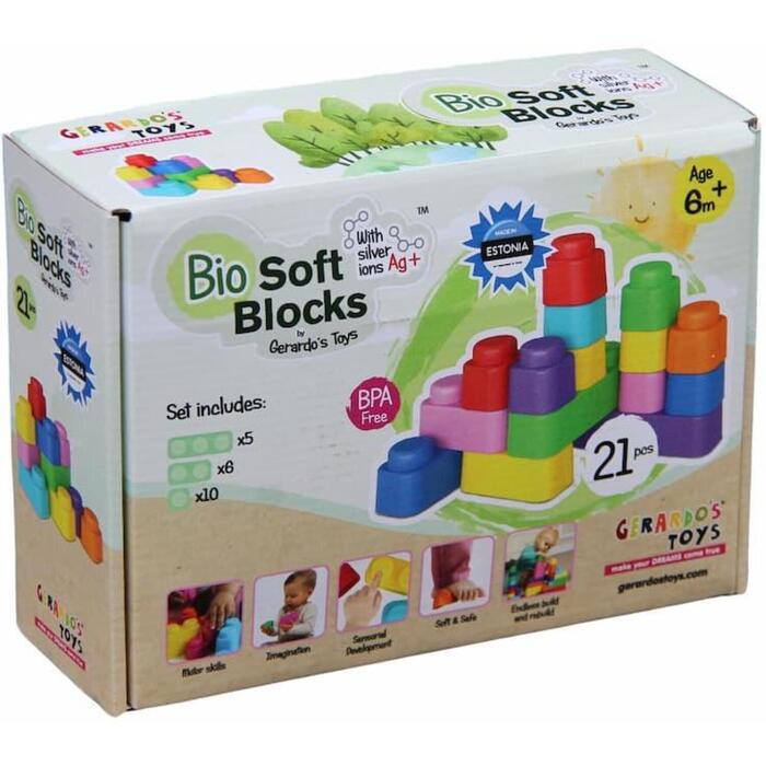Gerardo`s Toys mīksto klucīšu komplekts GT3104