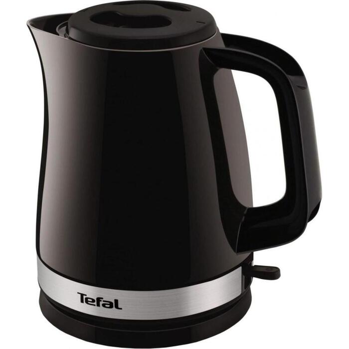 Tefal Электрический чайник KO150F30, 2400 Вт, 1.5 л, Пластик, 360° поворотная база, Черный (KO150F30)