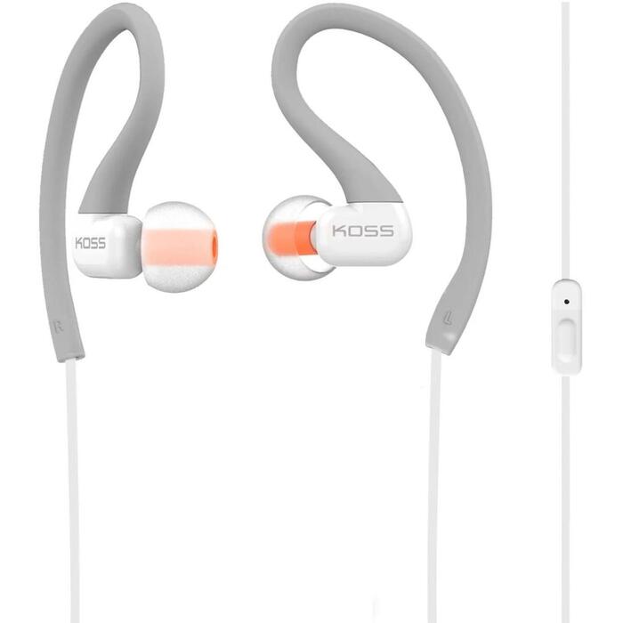 Koss Наушники KSC32iGRY, 3.5mm, 16Ω, 104dB, серые, встроенный микрофон, 3 размера амбушюр (194887)
