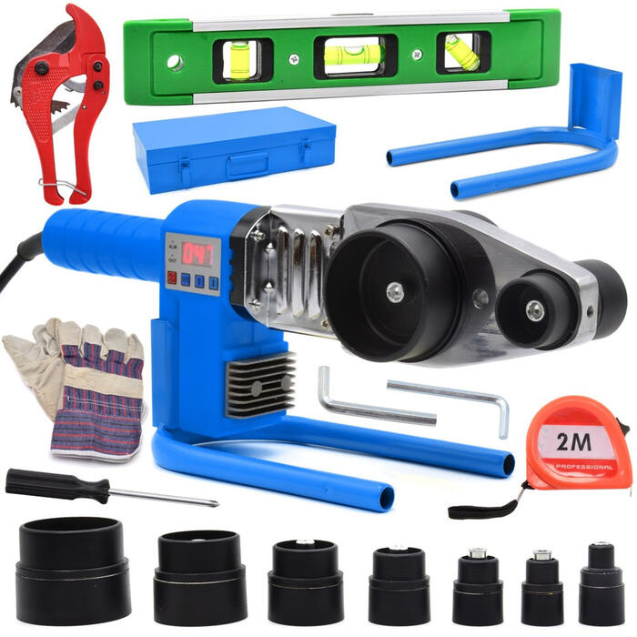 Cauruļu lodāmurs, 16-63mm, LCD displejs, 1500W, G81034, GEKO (G81034)
