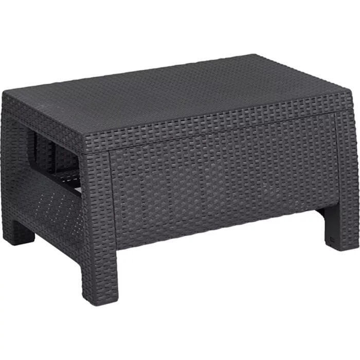 Keter Corfu садовый столик 29197360939, 77x57x42см, 4.7кг, серый, плетеная текстура (29197360939)