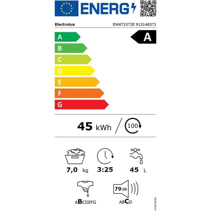 Electrolux veļas mazgājamā mašīna EW6T3372E, 7kg