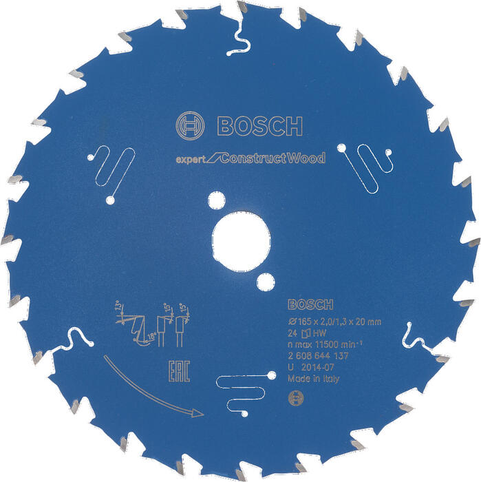 Ripzāģa disks 165 x 20 x