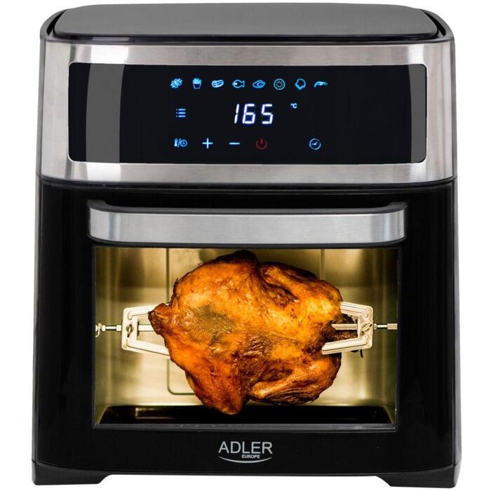 Adler Мини-печь AD 6309, 1700 Вт, 13 Л, нержавеющая сталь/черный, 40-200°C, конвекция, сенсорная панель (AD 6309)