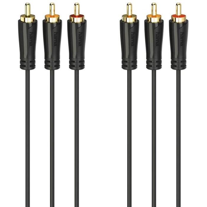 Hama 00205151 Audio/video kabelis, 3xRCA taisns