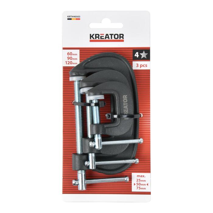 Galdnieka skrūvspīles 60, 90, 120mm KREATOR