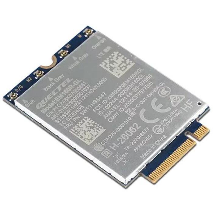 Lenovo Модуль WWAN МОДЕЛЬ 4XC1Q24436, M.2, 4G LTE-A Cat 16, 42 x 30 x 2.3 мм, без аккумулятора, 1 упаковка (4XC1Q24436)