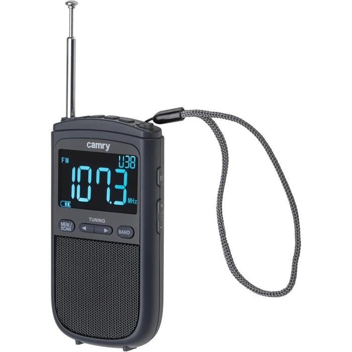 Adler Мини Радио CR 1905, 900mAh, 1 динамик, LCD дисплей, 20 предустановленных станций, функция будильника (CR 1905)