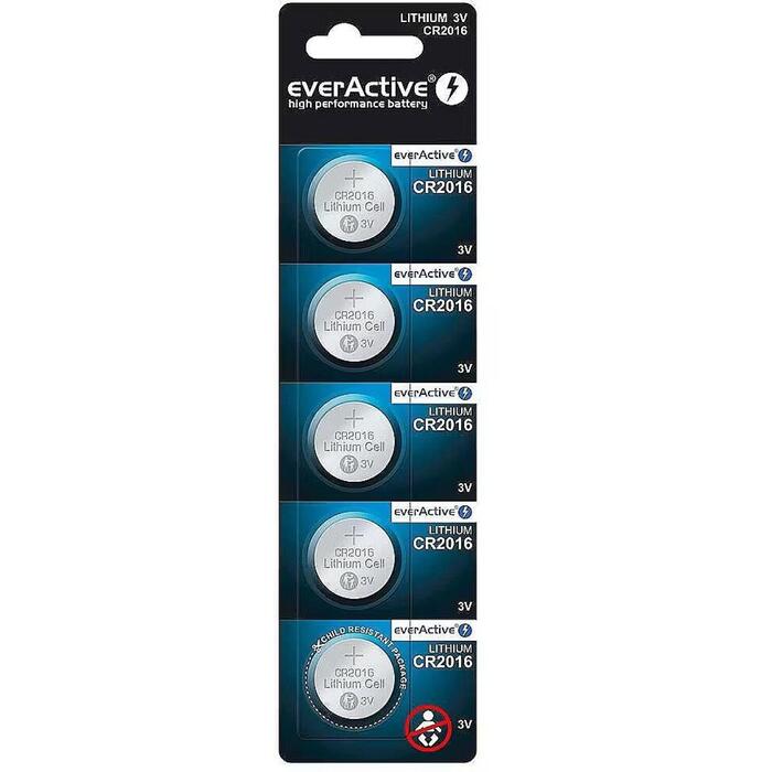 Everactive baterija CR2016 CR20165BL, 3V, Li-ion