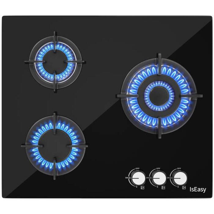 Iseasy gāzes plīts MGBG-603, 3 zonu