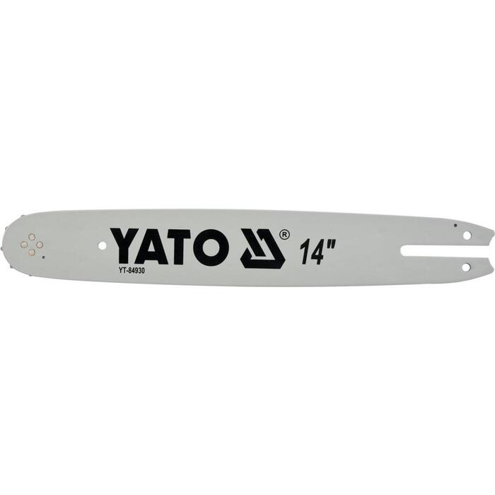 Yato направляющая шина для бензопилы YT-84930, 14" 360мм, 3/8" 9.52мм, 1.3мм, 50 звеньев, 9 зубьев, 4 заклепки, сталь 65Mn (YT-84930)