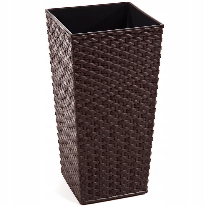 Puķu pods Finezja rattan 40x40x75cm, t.brūns (9835751)