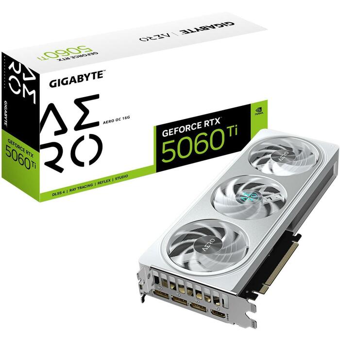 Gigabyte Видеокарта GV-N506TAERO OC-16GD 16GB GDDR7, 128bit, PCI-E 5.0, 2647MHz, 3 x DisplayPort, 1 x HDMI (GV-N506TAERO OC-16GD 1.0)