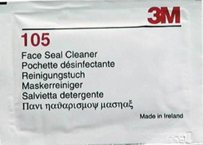 3M респиратор T105, 0.01 кг, многоразовый, салфетки 105 (T105)
