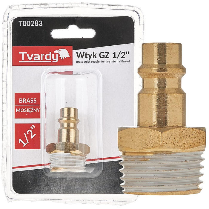 GEKO Misiņa vītnes kontaktdakša 1/2", Tvardy