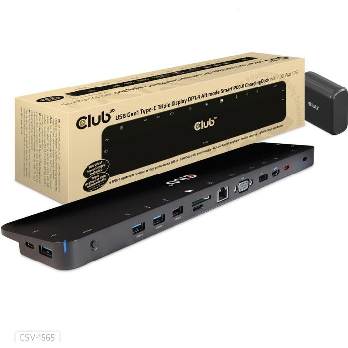 Club3D dokstacija CSV-1565 100W, 1x HDMI