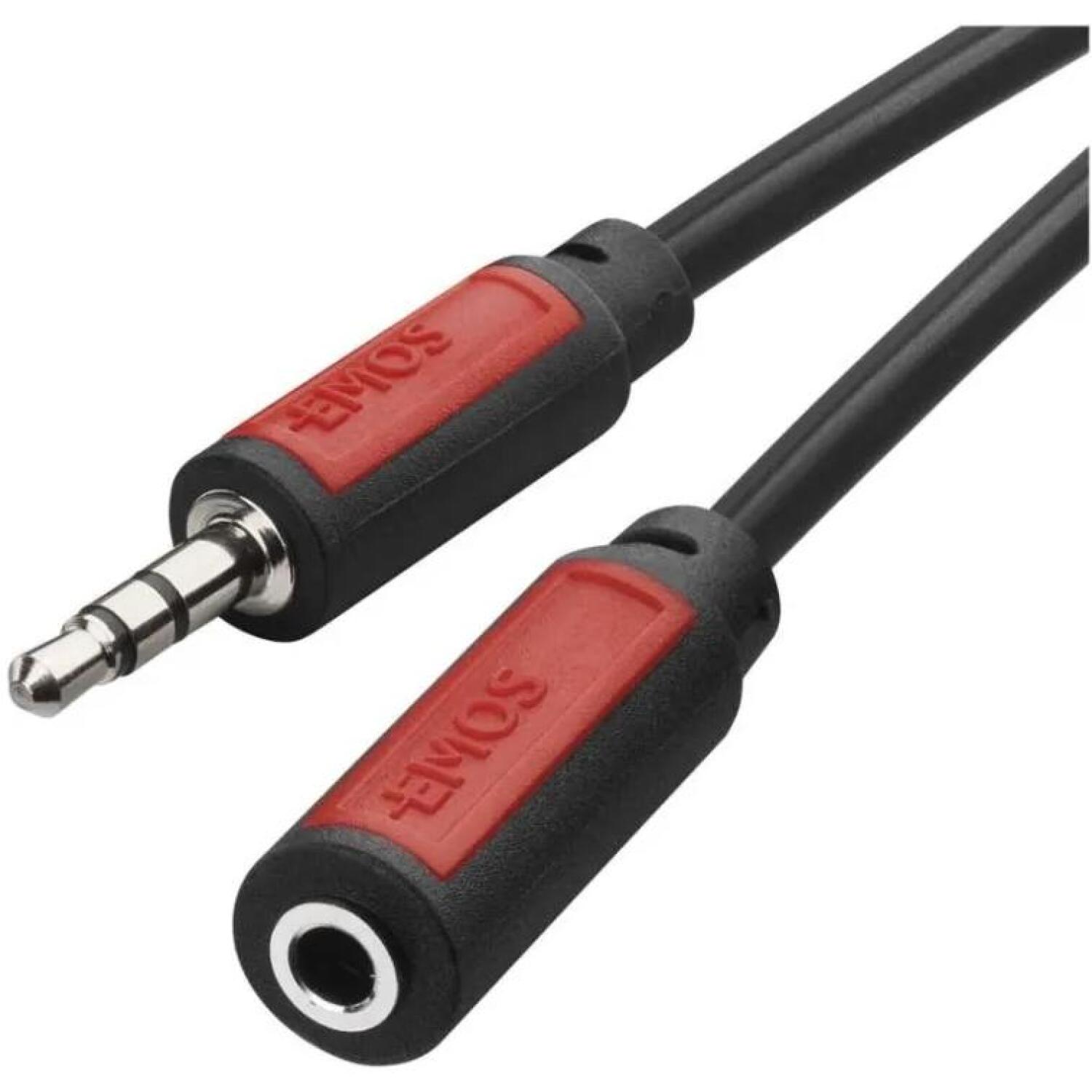 Emos Джек-кабель SM5105, 5 м, 3,5 мм мужской – 3,5 мм женский, ПВХ, 1 шт. в маленькой коробке (SM5105)