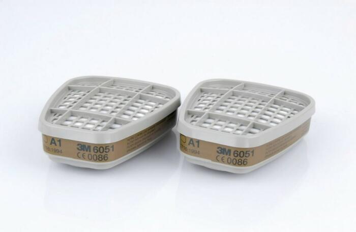 3M Фильтр органических паров A1 T6051, 0.09кг, 4 пары в упаковке (T6051)