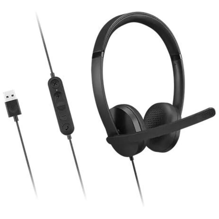 Lenovo Austiņas 4XD1P83425, USB-A, melnas, 140g