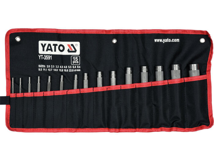 Yato caurumu perforators YT-3591, 15 gab