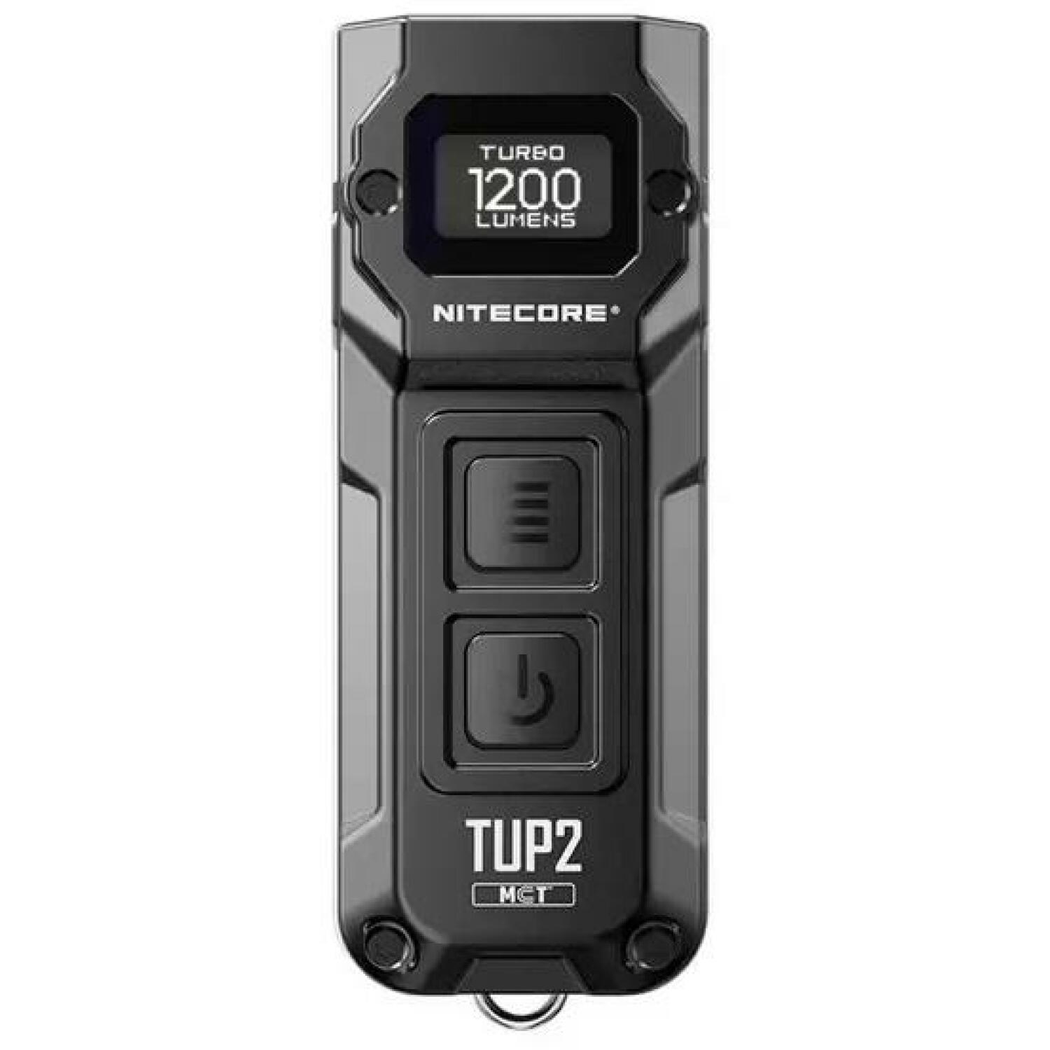 Nitecore Rokas lukturis NC-TUP2, 1200 lm, 3000 - 6500 °K, 1300 mAh, IP54, 5 režīmi, OLED displejs, 125 m attālums (NC-TUP2)