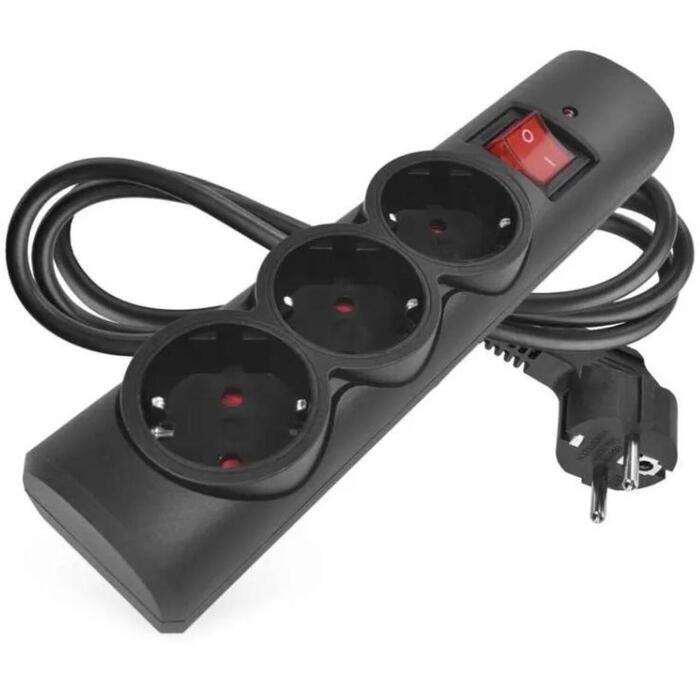 Emos Pārsprieguma aizsargs P54214, 1,5 m, 3 kontaktligzdas, 2300 W, 10 A, bērnu aizsardzība, slēdzis ar apgaismojumu (P54214)