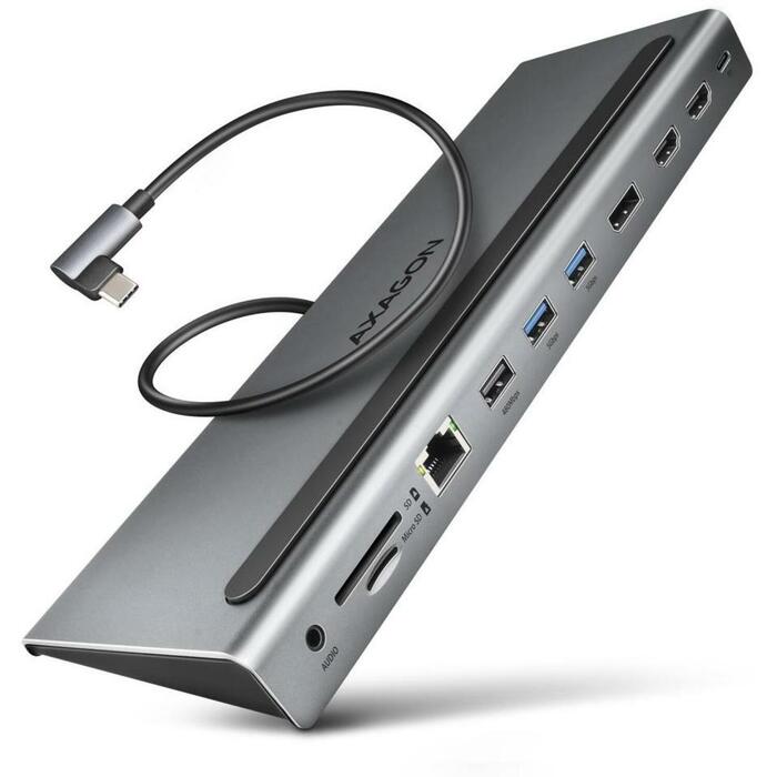 Axagon dokstacija HMC-4KX3, 3x USB-A, 2x