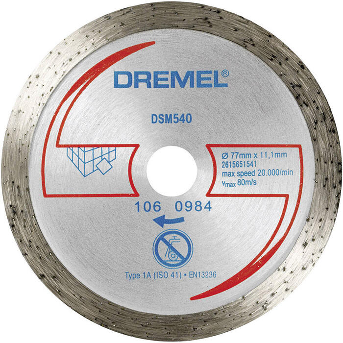 77 mm dimanta disks flīžu griešanai 2615S540JB DREMEL (2615S540JB)